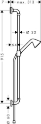 Picture of AXOR Showers/Front Brauseset 0,90 m mit Handbrause 85 1jet, Art.Nr. 26023000