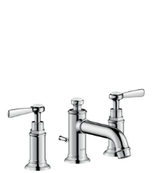 Picture of AXOR Montreux 3-Loch Waschtischarmatur 30 mit Zugstangen-Ablaufgarnitur und Hebelgriffen, Art.Nr. 16535000
