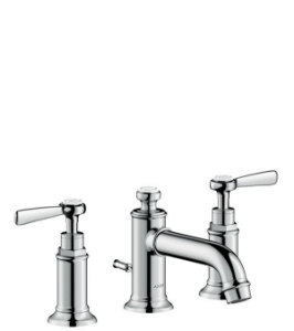Picture of AXOR Montreux 3-Loch Waschtischarmatur 30 mit Zugstangen-Ablaufgarnitur und Hebelgriffen, Art.Nr. 16535000