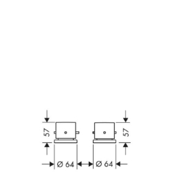 Picture of AXOR Starck 2-Loch Wannenrandthermostat, Art.Nr. 10480000