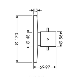 Picture of AXOR Starck Thermostat 43 l/min Unterputz, Art.Nr. 10710000