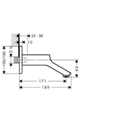 Picture of AXOR Urquiola Wanneneinlauf, Art.Nr. 11430000