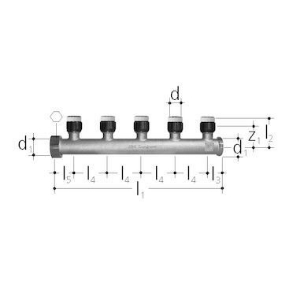 Picture of JRG Sanipex MT Verteiler 5-fach,  d  (mm) :16, Art.Nr. : 4640.516