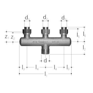 Bild von JRG Sanipex UP-Verteiler 3-fach, d-d-d 12 - 16 - 16(mm), Art.Nr. : 5425.020