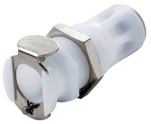 Picture of CPC Kupplungen 1/4 JG Non-Valved Panel Mount Acetal Coupling Body- 25 Stk,  Art.Nr. : PLC11004