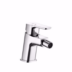 Picture of KWC MONTA Bidet chromeline A 120 Hebelmischer Auslauf fest Kugelgelenk-Neoperl Perlator, chromeline, mit Ablaufventil, flex-PEX 3/8", Art.Nr. : 13.411.041.000FL