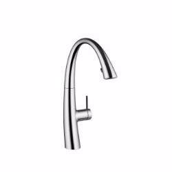 Picture of KWC ZOE Küche chromeline A 215 Hebelmischer Ausziehbare Umstellbrause verdeckt ergonomische Auszugr, chromeline, seitenbedient, flex-Pex 3/8", Art.Nr. : 10.201.102.000FL