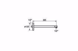 Picture of KWC Brausenarm Wand L385, chromeline, Rosette rund, Art.Nr. : 26.000.811.000