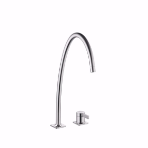 Picture of KWC ERA Küche edelstahl A 230 Hebelmischer Schwenkauslauf 150° oder 360° Neoperl Perlator lam, Stahl, flex-PEX 3/8", A230, Gravity Spout, Art.Nr. : 10.392.024.700FL