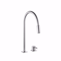 Picture of KWC ERA Küche edelstahl A 230 Hebelmischer Ausziehbare Umstellbrause 360° drehbar - magnetische fo, Stahl, flex-PEX 3/8", A230, Art.Nr. : 10.392.323.700FL
