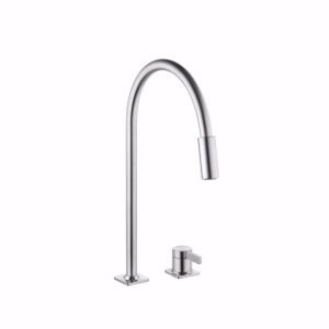 Picture of KWC ERA Küche edelstahl A 230 Hebelmischer Ausziehbare Umstellbrause 360° drehbar - magnetische fo, Stahl, flex-PEX 3/8", A230, Art.Nr. : 10.392.323.700FL