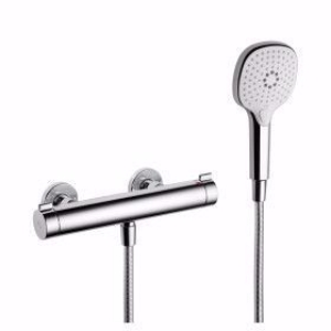 Picture of KWC Dusche chromeline AD 153 Thermostat Mischer design, chromeline, m. Brausegarrnitur,mit smartControl, Art.Nr. : 26.009.300.000