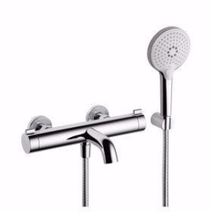 Picture of KWC Wanne chromeline A 195 AD 153 Thermostat Mischer style Auslauf fest Neoperl® SLIM®, chromeline, ohne Brg. und Halter,mit SmartControl, AD153, Art.Nr. : 26.009.503.000OG