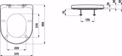 Picture of Laufen PRO - WC-Sitz mit Deckel 'universal', abnehmbar, mit Absenkautomatik, 450 x 375 x 55,  000, weiss , Art.Nr. : H8939580000001