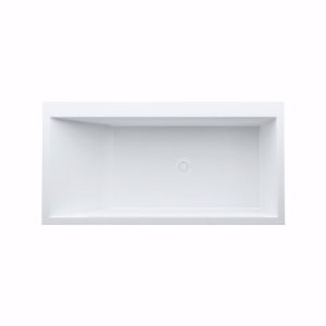 Picture of Laufen KARTELL BY LAUFEN - Freistehende Badewanne, aus Mineralgusswerkstoff Sentec, mit Armaturenbank in Längsrichtung rechts, mit Überlaufspalt, mit Hubsystem, 1700 x 860 x 540, mit Sensor-St für beleuchtetem Ueberlaufspalt  000, weiss , Art.Nr. : H2233320006161