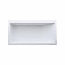 Picture of Laufen KARTELL BY LAUFEN - Badewanne, Einbauversion, aus Mineralgusswerkstoff Sentec, mit Armaturenbank in Längsrichtung rechts, mit Überlaufspalt in der Frontseite, mit Fussgestell, 1700 x 860 x 590, mit Sensor-St für beleuchtetem Ueberlaufspalt  000, weiss, Art.Nr. : H2243310006161