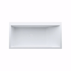 Picture of Laufen KARTELL BY LAUFEN - Badewanne, Einbauversion, aus Mineralgusswerkstoff Sentec, mit Armaturenbank in Längsrichtung rechts, mit Überlaufspalt in der Frontseite, mit Fussgestell, 1700 x 860 x 590, mit Sensor-St für beleuchtetem Ueberlaufspalt  000, weiss, Art.Nr. : H2243310006161