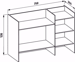 Picture of Laufen KARTELL BY LAUFEN - Regal 'Sound-rack', Kunststoff, 810 x 610 x 325,   092, grün  , Art.Nr. : H3893310920001