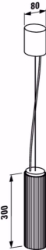 Picture of Laufen KARTELL BY LAUFEN - Hängeleuchte 'Rifly', 300 mm, Kunststoff, Halter verchromt, 415 x 130 x 130,   086, silber  , Art.Nr. : H3893330860001