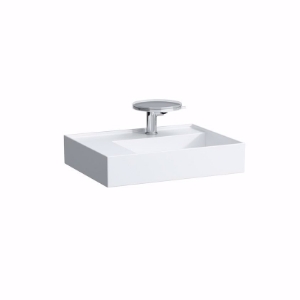 Picture of Laufen KARTELL BY LAUFEN - Waschtisch, Ablage links, mit verdecktem Ablauf, 600 x 460 x 120 000, weiss 1 Hahnloch/ohne Überlauf, Art.Nr. : H8103350001111