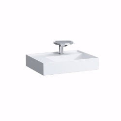 Picture of Laufen KARTELL BY LAUFEN - Waschtisch, Ablage links, mit verdecktem Ablauf, 600 x 460 x 120 759, grau matt 1 Hahnloch/ohne Überlauf, Art.Nr. : H8103357591111