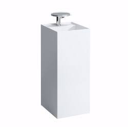Picture of Laufen KARTELL BY LAUFEN - Freistehender Waschtisch mit verdecktem Ablauf, 375 x 435 x 900 D03, grau+schwarz 3 Hahnlöcher/ohne Überlauf, Art.Nr. : H811331D031581
