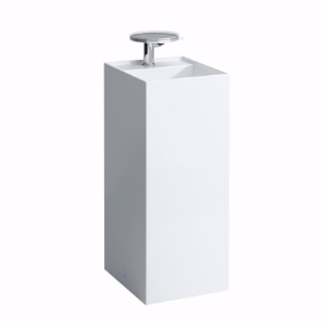 Picture of Laufen KARTELL BY LAUFEN - Freistehender Waschtisch mit verdecktem Ablauf, 375 x 435 x 900 D03, grau+schwarz 3 Hahnlöcher/ohne Überlauf, Art.Nr. : H811331D031581