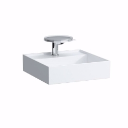 Picture of Laufen KARTELL BY LAUFEN - Handwaschbecken mit verdecktem Ablauf, 460 x 460 x 120 757, weiss matt 1 Hahnloch/ohne Überlauf, Art.Nr. : H8153317571111