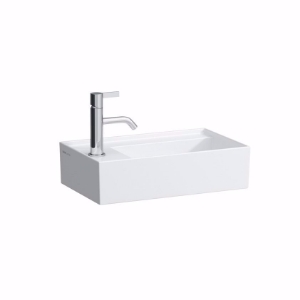 Picture of Laufen KARTELL BY LAUFEN - Handwaschbecken, Armaturenbank links, mit verdecktem Ablauf, 460 x 280 x 120 000, weiss 1 Hahnloch/ohne Überlauf, Art.Nr. : H8153350001111