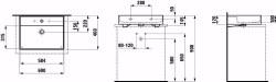 Picture of Laufen KARTELL BY LAUFEN - Aufsatz-Waschtisch, 600 x 460 x 145, 1 Hahnloch 000, weiss, Art.Nr. : H8163330001041