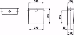 Picture of Laufen KARTELL BY LAUFEN - Spülkasten, Wasseranschluss seitlich (links oder rechts), 380 x 160 x 395, Wasseranschluss seitlich links oder rechts 757, weiss matt, Art.Nr. : H8293327578721