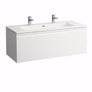 Bild von Laufen Pro S - Komplettset 1200 mm, Waschtisch 'slim' mit Waschtischunterbau 'Pro' mit Schublade, 1200 x 500 x 460, 423, wenge, 2 Hahnlöcher, Art.Nr. : H8609674231071