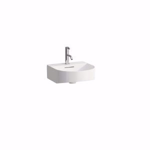Picture of Laufen SONAR - Aufsatz-Handwaschbecken, inkl. Keramikabdeckung für Ablaufventil, 757 weiss matt, 1 Hahnloch, 410 x 420 x 170, Art.Nr. : H8163417571041