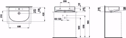 Picture of Laufen SONAR - Aufsatz-Waschtisch, 757 weiss matt, ohne Hahnloch, 600 x 420 x 145, Art.Nr. : H8163427571091