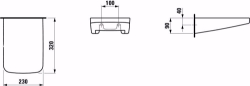 Picture of Laufen MODERNA R - Ablage 'liberty', nach SIA 500 Norm, 000 weiss, 320 x 230 x 100, Art.Nr. : H8715400000001