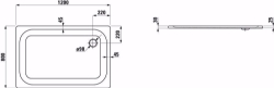 Picture of Laufen PLATINA - Duschwanne, rechteckig, Stahl emailliert (3,5 mm), extraflach (25 mm), 000 weiss, mit Schallschutz, 1200 x 800 x 25, Art.Nr. : H2150050000411