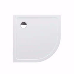Picture of Laufen PLATINA - Viertelkreisduschwanne, Stahl emailliert (3,5 mm), Radius 550 mm, extraflach (25 mm), 000 weiss, mit Schallschutz, 900 x 900 x 25, Art.Nr. : H2150080000411