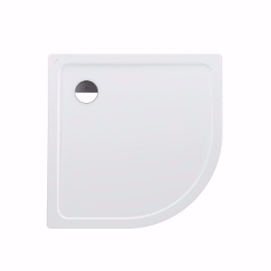 Picture of Laufen PLATINA - Viertelkreisduschwanne, Stahl emailliert (3,5 mm), Radius 550 mm, extraflach (25 mm), 000 weiss, mit Schallschutz, 900 x 900 x 25, Art.Nr. : H2150080000411