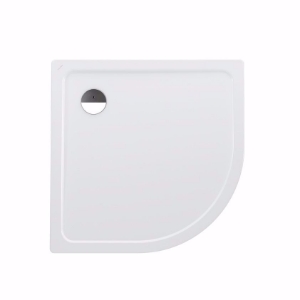 Picture of Laufen PLATINA - Viertelkreisduschwanne, Stahl emailliert (3,5 mm), Radius 550 mm, extraflach (25 mm), 000 weiss, mit Schallschutz, 1000 x 1000 x 25, Art.Nr. : H2150090000411