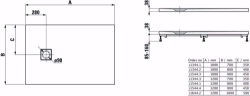 Picture of Laufen SOLUTIONS - Duschwanne, aus Verbundwerkstoff Marbond, rechteckig, Ablauf Seite, 000 weiss, 1200 x 700 x 38, Art.Nr. : H2134430000001