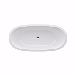Picture of Laufen ALESSI ONE - Badewanne, aus Mineralgusswerkstoff Sentec, Einbauversion, mit Mittelablauf, mit Fussgestell, 000 weiss, mit LED Licht, 1998 x 998 x 960, Art.Nr. : H2459710006151