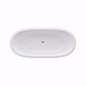 Picture of Laufen ALESSI ONE - Badewanne, aus Mineralgusswerkstoff Sentec, Einbauversion, mit Mittelablauf, mit Fussgestell, 000 weiss, mit LED Licht, 1998 x 998 x 960, Art.Nr. : H2459710006151
