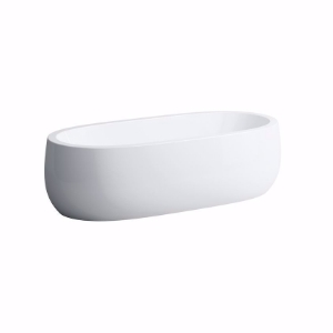 Picture of Laufen ALESSI ONE - Freistehende Badewanne, aus Mineralgusswerkstoff Sentec, mit Mittelablauf, mit Hubsystem, 000 weiss, 1998 x 998 x 960, Art.Nr. : H2459720000001