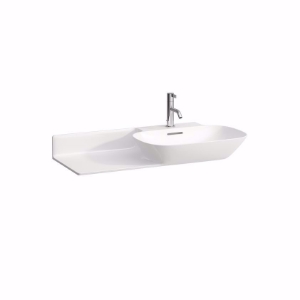 Picture of Laufen INO - Möbelwaschtisch, Ablage links, 757 weiss matt, 1 Hahnloch, 900 x 450 x 120, Art.Nr. : H8133017571041