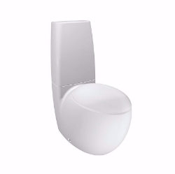 Picture of Laufen ALESSI ONE - Stand-WC für aufgesetzten Spülkasten, Tiefspüler, mit Spülrand, Abgang waagerecht/senkrecht, 400 LCC-weiss, 390 x 720 x 950, Art.Nr. : H8229764000001