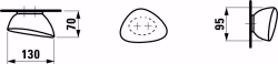 Picture of Laufen ALESSI ONE - Keramischer Handtuchhalter, 000 weiss, 95 x 133 x 55, Art.Nr. : H8709760000001