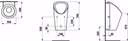 Picture of Laufen LEMA - Wasserloses Urinal, 400 LCC-weiss, 350 x 400 x 700, Art.Nr. : H8431954000001