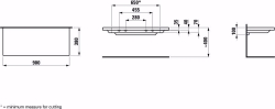 Picture of Laufen LIVING SQUARE - Ablage, aus Sanitärkeramik, wandhängend, schneidbar bis 650 mm, 000 weiss, 900 x 380 x 100, Art.Nr. : H8704330000001
