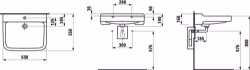 Picture of Laufen PRO LIBERTY - Waschtisch 'liberty', barrierefrei, 000 weiss, 1 Hahnloch, 650 x 550 x 160, Art.Nr. : H8119530001041