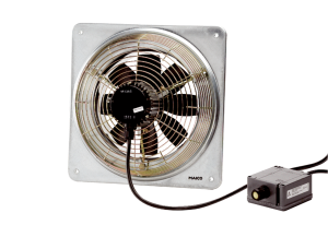 Picture of Maico Axial-Wandventilator DZQ 30/6 B Ex e Axial-Wandventilator mit quadratischer Wandplatte, DN300, Drehstrom, explosionsgeschützt, Art.Nr. : 0083.0174